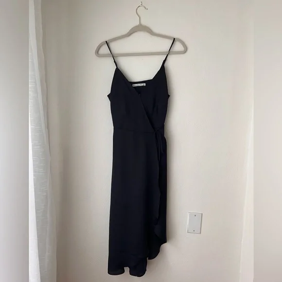abercrombie wrap midi dress Abercrombie Fitch Viscose Animal Print Ruffled Wrap MIDI Dress